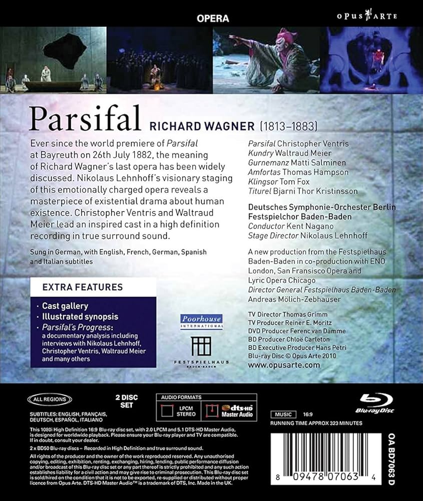 Richard Wagner - Parsifal [Blu-ray]: Amazon.fr: Kent Nagano